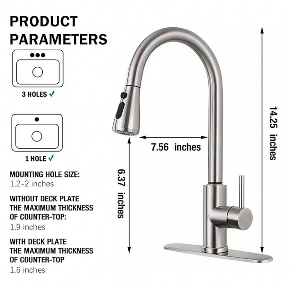 Kitchen Faucet With Pull-Down  - огляд і ціна Commercial Kitchen And Bar